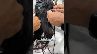 Permanent hair extensions ​⁠Indiancurlshyd hairextensions hairextensionsalon hyderabad hair [upl. by Atiluap]