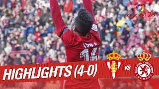 Resumen de Sporting de Gijón vs Cultural Leonesa 40 [upl. by Else945]