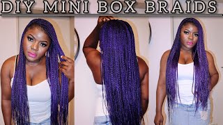 How To DIY Knotless Box Braids In Yourself  Long Knotless Braids Tutorial  Dilias Empire [upl. by Hepsibah]