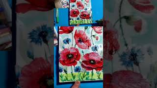 quot Como Pintar Amapolas Paso a Paso Decoupage y Glitter Fácil quot [upl. by Merdith788]