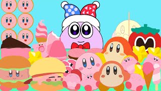 Kirby Animation  Kirby Cake Ice Cream Burger Pink Food Dessert Mukbang marxkirby [upl. by Jeth]