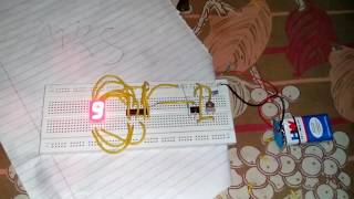 Counter using 555 ic and 4026 ic [upl. by Wareing]