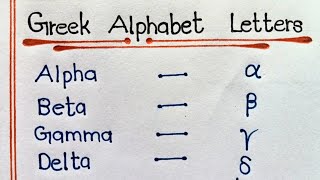 How To Write Greek Alphabet Letters  Alpha Beta Gamma Symbols  Greek Alphabet Symbols [upl. by Telracs431]