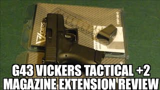 Glock 43 2 Round Extension Vickers Tactical Review [upl. by Lytsirhc]