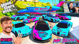 Stealing MR BEAST Cars in GTA 5 for 100 Million Challenge [upl. by Broeder804]