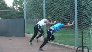 Softball Base Running Speed Drills with the Resistance Bands  Kinetic Bands [upl. by Asylem]