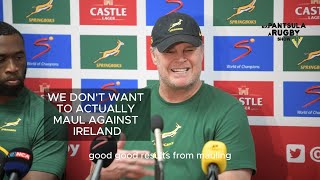 Rassie Erasmus on Irelands maul stopping ability [upl. by Renferd]