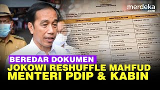 Jawaban Istana Beredar Dokumen Setneg Jokowi Reshuffle Mahfud KaBIN amp Menteri PDIP [upl. by Norris]