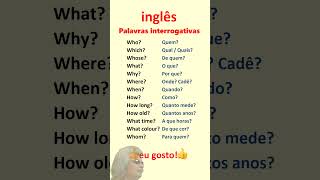 Aprender palavras interrogativas inglês para iniciantes [upl. by Ingeborg]