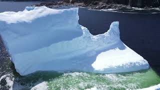 4K Raw drone footage of Newfoundland iceberg part 8 of 10 [upl. by Oiratnom]