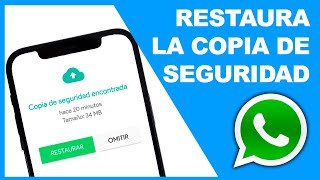 ✅COMO RESTAURAR COPIA DE SEGURIDAD DE WHATSAPP [upl. by Cordelia281]