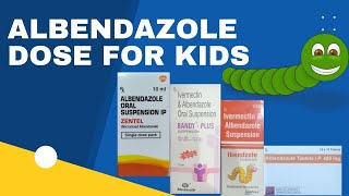 Albendazole dose for kids in worm infestation [upl. by Uhej]