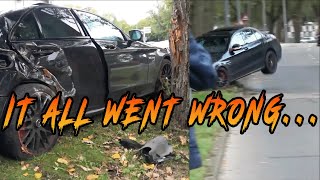 Modified Cars Lose Control CRASH and Catch On FIRE Cops Show Up  Car Meets Gone Wrong 45 [upl. by Atteloiv]