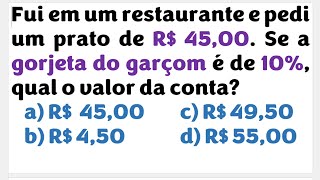 COMO CALCULAR O VALOR DA GORJETA E DA CONTA DO RESTAURANTE [upl. by Agnot165]