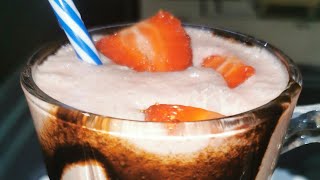 Strawberry IceCream Milkshake RecipeStrawberry Dates milkshake by Delicious Food with FR [upl. by Nevag]