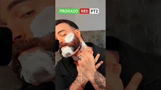 PRORASO RED ASMR SHAVING barba beard shaving proraso asmr asmrvideo asmrsounds fun rasatura [upl. by Nelli38]