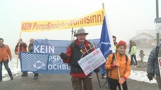 Protestmarsch gegen Pumpspeicherkraftwerk am Jochberg Kochel am See 111213 [upl. by Eiderf]