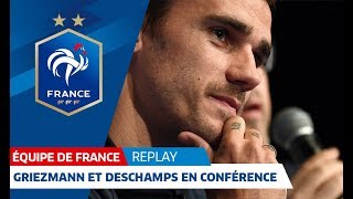 Équipe de France la conférence de presse dAntoine Griezmann et Didier Deschamps en replay [upl. by Araiek]