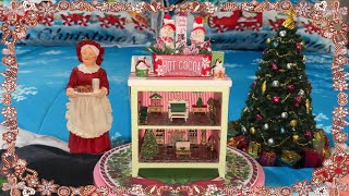 Tour of 1144 Scale Tiny Christmas Dollhouse for a Dollhouse Miniature Toy Room [upl. by Susy396]