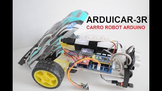 CARRO ROBOT ARDUINO TRES RUEDAS ARDUICAR3R [upl. by Lleraj]