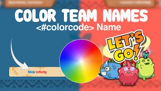 HOW TO CHANGE quotCOLOR NAME IN AXIEquot  EASY AND FAST  AXIE INFINITY [upl. by Nedra]