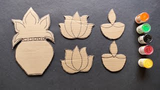 Beautiful Diwali Special Wall Hanging CraftWaste CardboardDIY Diwali Decoration Idea [upl. by Nalat34]