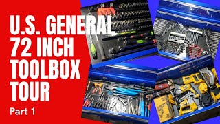 US General 72 Inch Toolbox Tour Part 1 [upl. by Wardlaw]