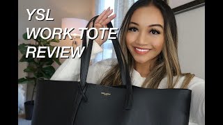 YSLSAINT LAURENT TOTE WORK BAG REVIEW [upl. by Merton]