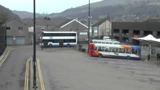 BUSES IN PONTYPRIDD MARCH 2015 [upl. by Inahpets637]