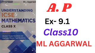 Arithmetic progression class 10ex91ml aggarwal icse math [upl. by Sam]