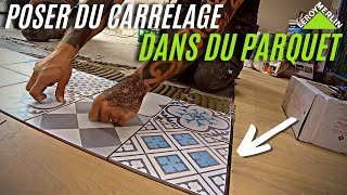 POSER DU CARRELAGE ET DU PARQUET LEROY MERLIN [upl. by Rofotsirk]