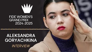 Interview with Aleksandra Goryachkina  Shymkent FIDE Womens Grand Prix [upl. by Annavaj]