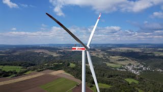 Windpark Reichenbach  2 von 3 Vestas V162 fertig errichtet [upl. by Eiloj696]