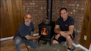 Vermont Castings Aspen C3 Wood Stove Review Part 2 Lighting the Stove Demonstration Walkthrough [upl. by Leinehtan983]