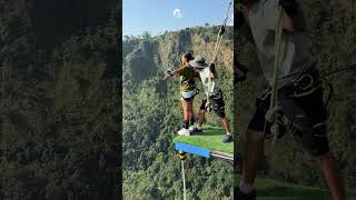 Bungee jump kushma parbat SusmitaTrital [upl. by Akisej151]