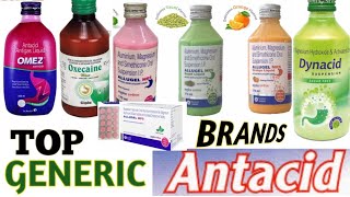 TOP GENERIC ANTACID BRANDS IN INDIA antacid medicine genericmedicine [upl. by Nnaegroeg]