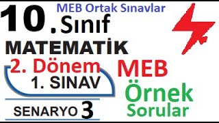 10 Sınıf Matematik 2 Dönem 1 Yazılı Örnek Senaryo Çözümleri  Senaryo 3  MEB örnek sorular ortak [upl. by Llennol]