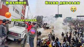 Kashmir mai gadi ka pathar maar diya 😡 or delhi pahuchna mushkil ho gaya 😭 Kisan Andolan [upl. by Debbee]