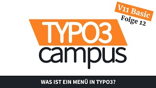 TYPO3 11 Grundkurs Folge 12  Was ist ein Menü [upl. by Chane]