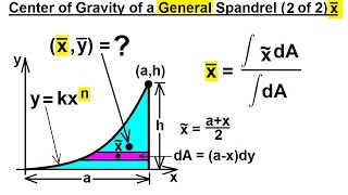 Mechanical Engineering Centroids amp Center of Gravity 12 of 35 C G of a General Spandrel 2 [upl. by Wynne]