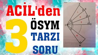 Acilden 3 ÖSYM Tarzı Trigonometri Sorusu Çözümü [upl. by Frohman530]