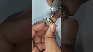 New ring kating hand machine goldmaking woodworking goldjewellerymaking goldjewellery [upl. by Yenetruoc]