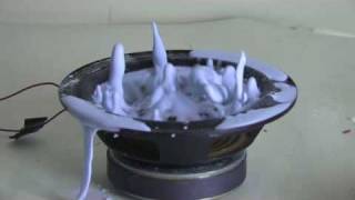 NonNewtonian Fluid on a Speaker Cone [upl. by Eirrot]