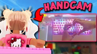 PLAYING MM2 with HANDCAM  GIVEAWAY Epomaker Collab [upl. by Zenitram]