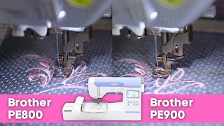 Brother PE800 vs PE900 🧵 Embroidery Machine Stitch Test Showdown [upl. by Boyt]