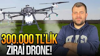 300000 TL’lik yerli zirai drone ile tarımsal ilaçlama yaptık [upl. by Tyoh153]