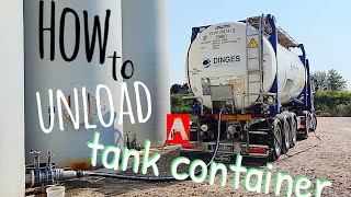 How to unload a tank container  its hard or easy unedited video [upl. by Gabrielli]