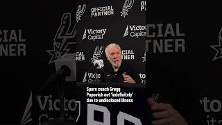 spurs coach Gregg Popovich out Indefinitely [upl. by Lathe]