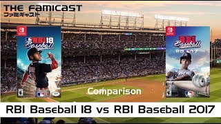 RBI Baseball 18 vs RBI Baseball 2017  Comparison  Direct Feed Gameplay  Switch [upl. by Wakerly804]