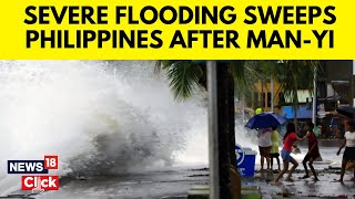 Philippines Flood Latest News Typhoon ManYi Lashed Northern Philippines  World News  N18G [upl. by Leiria]